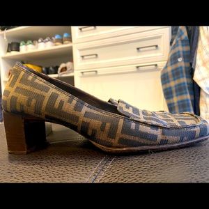 Fendi Loafers, Signature Print